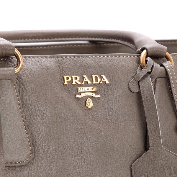2014 Prada grainy calfskin tote bag BR4743 grey for sale